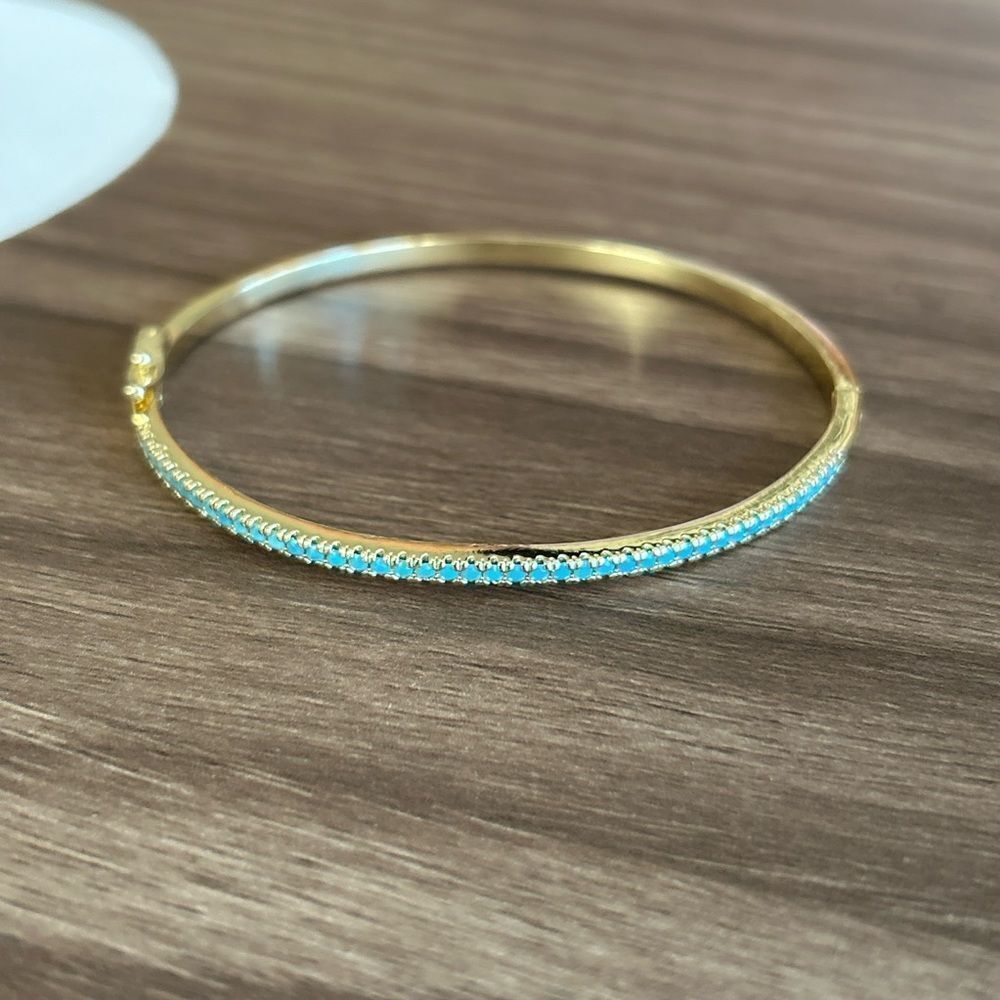 Blue diamond Bracelet Q358 - Picture 3 of 5